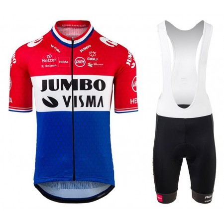 Tenue Maillot + Cuissard à Bretelles 2021 Team Jumbo-Visma N004